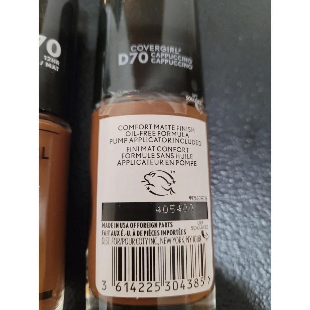 Covergirl TruBlend Matte Made Foundation Women D70 Cappuccino New 2Pk 12Hr Matte